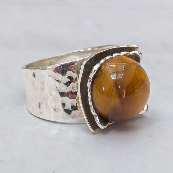 Silpada Sterling Ring with Tiger’s Eye Orb — Size 6.5 - Picture 3 of 16